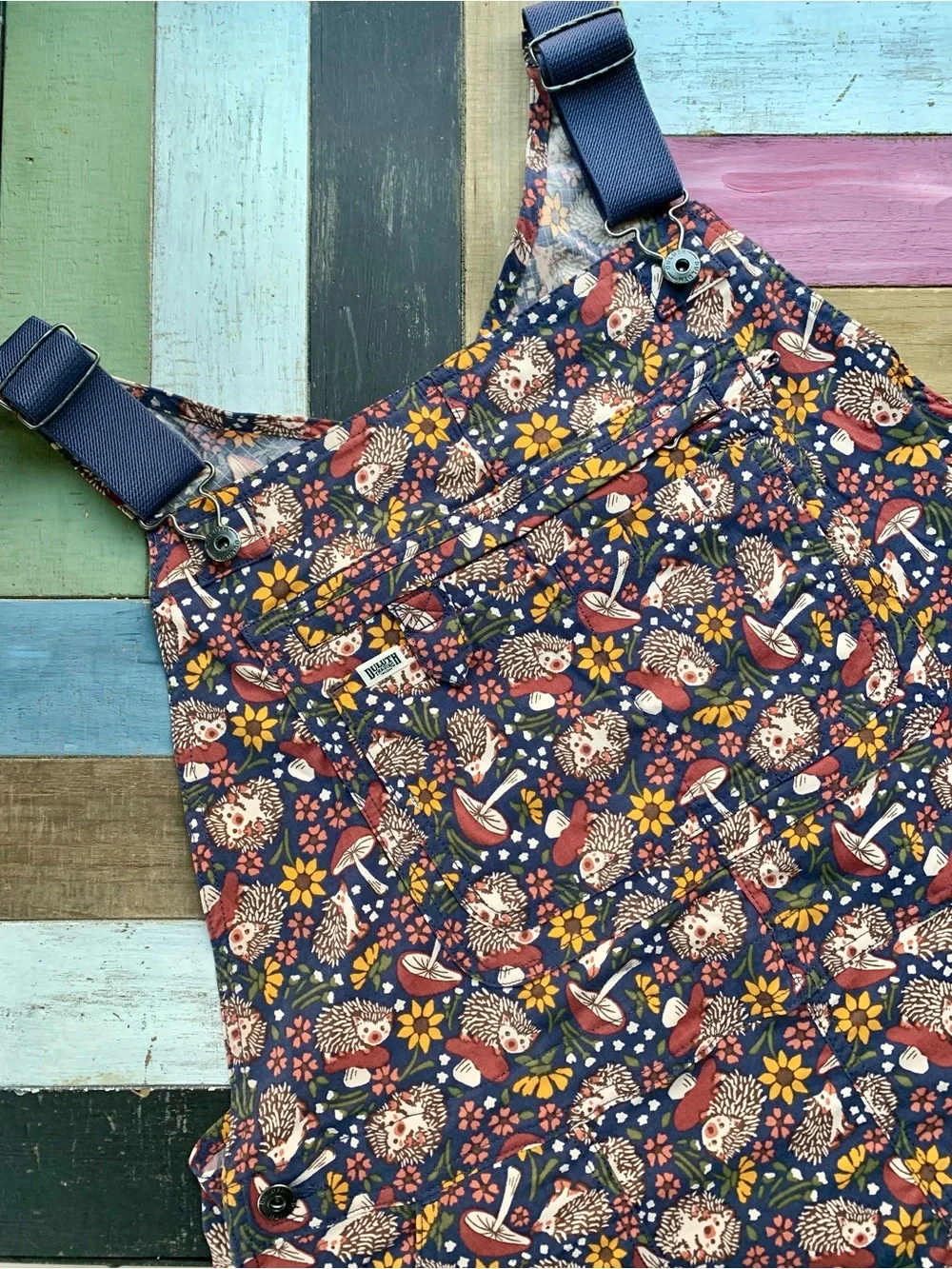 NWT Duluth XXL x31” Heirloom Gardening Bib Overalls Dusk Blue Fall Hedgehog Bibs - Picture 5 of 8